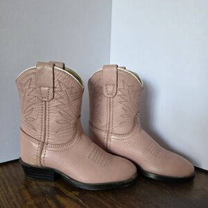 Charming Pink Kids Cowboy Boots